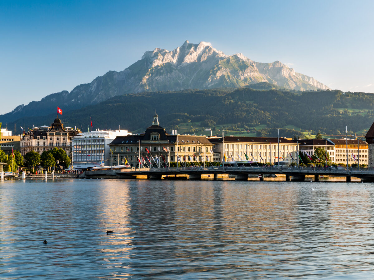 Lake Lucerne and city view near AgileAdvant Academy